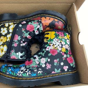 Little Girls floral Doc Martens 1460 Size 1